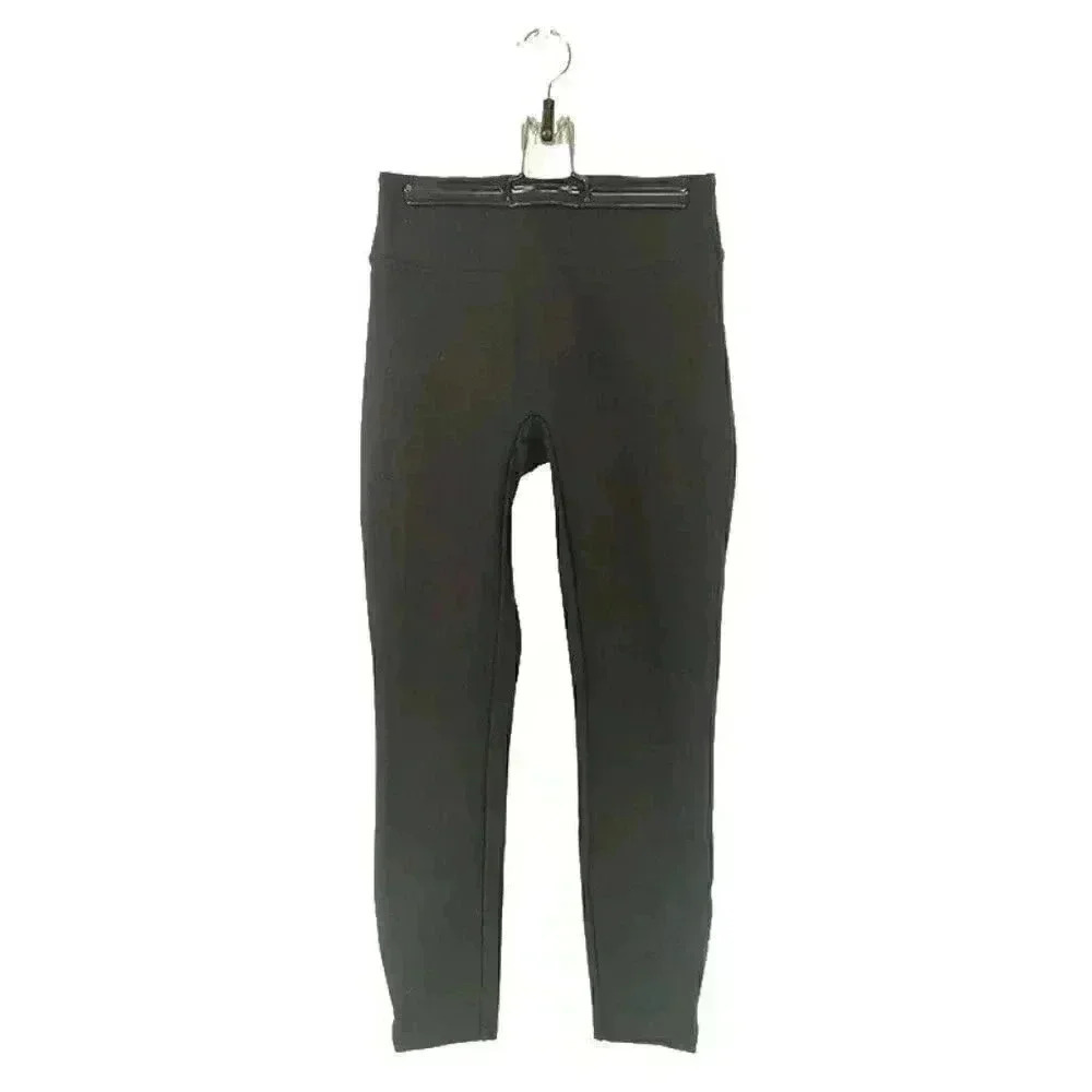Spanx Pants Cropped Skinny Leggings Back Women's XS Mid Rise Slit Side